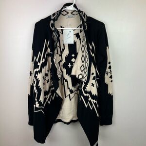 New Illuminative Black and White Native Cardigan